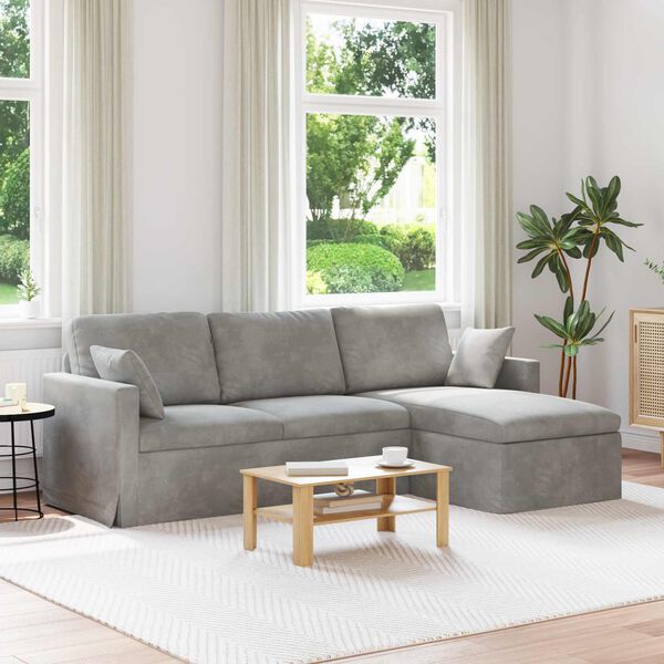 vidaXL Canap&eacute; Gris clair