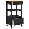 vidaXL Chariot de cuisine MONZA Noir 48 x 40 x 88,5 cm