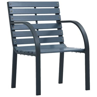 vidaXL Chaises de jardin lot de 2 sapin massif acier enduit de poudre