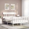 vidaXL Cadre de lit sans matelas blanc bois de pin massif