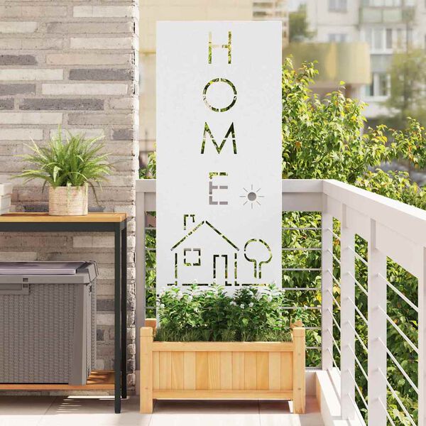 vidaXL &Eacute;cran de confidentialit&eacute; de jardin Fretwork Blanc 50 x 140 cm