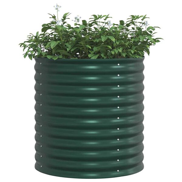 vidaXL Jardini&egrave;re sur&eacute;lev&eacute;e Vert 80 x 80 x 81 cm Acier