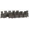 vidaXL Ensemble de salle &agrave; manger pour jardin 11 pc Gris clair PP