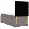 vidaXL Sommier &agrave; lattes de lit avec matelas Taupe 100x200 cm Tissu