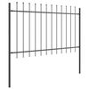 vidaXL Cl&ocirc;ture de jardin 2 pcs Gris 3,4 x 0,8 m Acier rev&ecirc;tu de poudre