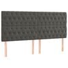 vidaXL Cadre de lit sans matelas gris fonc&eacute; velours