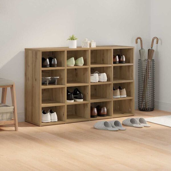 vidaXL Cabinet &agrave; chaussures Ch&ecirc;ne artisanal 103 x 30 x 67 cm