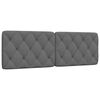 vidaXL Coussin de t&ecirc;te de lit gris fonc&eacute; 160 cm tissu