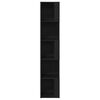 vidaXL &Eacute;tag&egrave;res d'angle Ch&ecirc;ne noir 33 x 33 x 164,5 cm