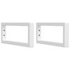 vidaXL Supports d'&eacute;tag&egrave;res pour lavabo 2 pcs blanc rectangulaire acier