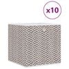 vidaXL Bo&icirc;tes de rangement pliables 10 pcs 32x32x32 cm tissu intiss&eacute;