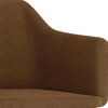 vidaXL Chaise pivotante de salle &agrave; manger Marron Velours