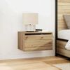 vidaXL Cabinet de chevet mural Ch&ecirc;ne artisanal 50 x 36 x 30 cm