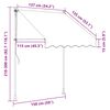 vidaXL Auvent r&eacute;tractable cr&egrave;me 150x150 m tissu et acier
