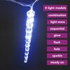 vidaXL Guirlande lumineuse &agrave; gla&ccedil;ons de No&euml;l 40 pcs Bleu Acrylique