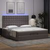 VidaXL Cadre de lit ottoman avec matelas gris 200x200 cm similicuir