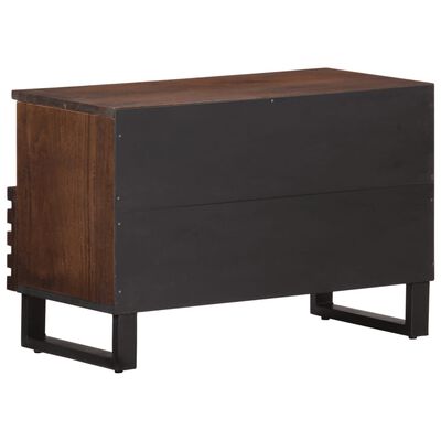 vidaXL Meuble TV marron 70x34x46 cm bois massif de manguier