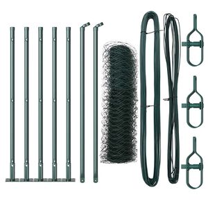 vidaXL Cl&ocirc;ture hexagonale avec base en b&eacute;ton 10 x 0,5 m Vert Maille