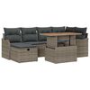 vidaXL Ensemble de canap&eacute; de jardin 7 pcs Gris polyrotin