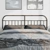 vidaXL T&ecirc;te de lit m&eacute;tal noir 180 cm