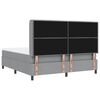 vidaXL Lit &agrave; ressort LED avec matelas Gris clair 180 x 200 cm tissu