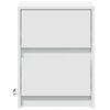 vidaXL Armoire de chevet avec lumi&egrave;res LED blanc bois d'ing&eacute;nierie