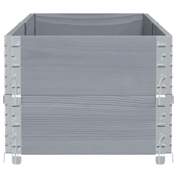 vidaXL Jardini&egrave;re gris 150x50 cm bois massif de pin