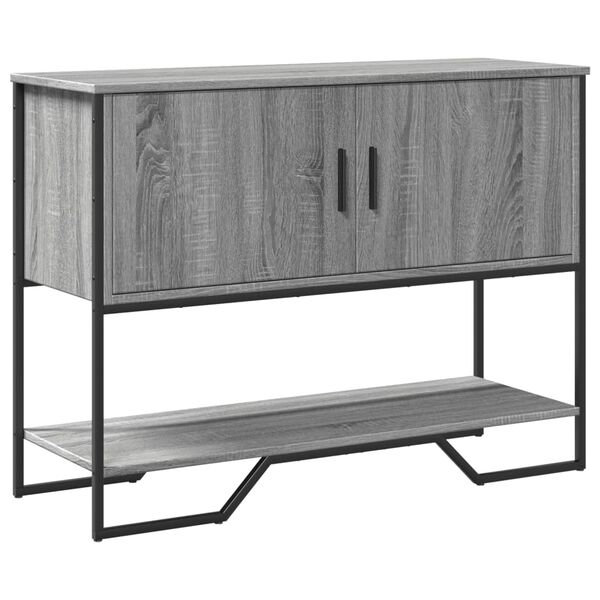 vidaXL Table console sonoma gris 100x35x74,5 cm bois d'ing&eacute;nierie