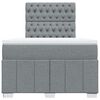 vidaXL Sommier &agrave; lattes de lit et matelas gris clair 120x190 cm tissu
