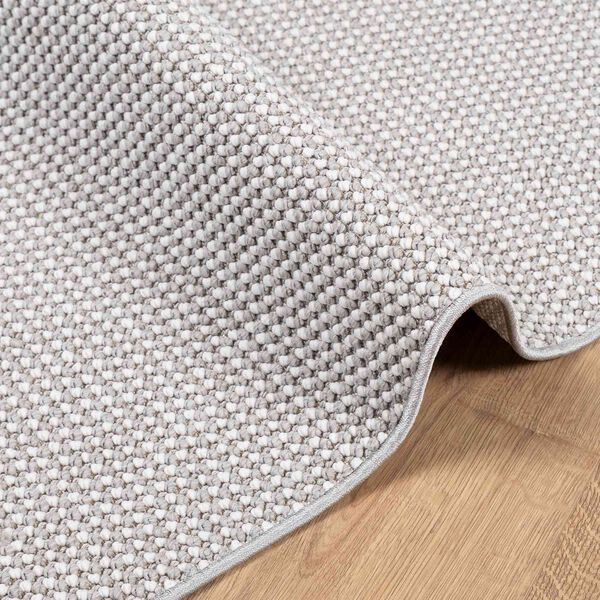 vidaXL Tapis de surface Carr&eacute; LUGO Cr&egrave;me et gris 120 x 120 cm