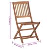 vidaXL Chaises pliables de jardin lot de 8 avec coussins Bois d'acacia
