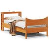 vidaXL Cadre de lit avec t&ecirc;te de lit cire marron 90x200 cm bois de pin