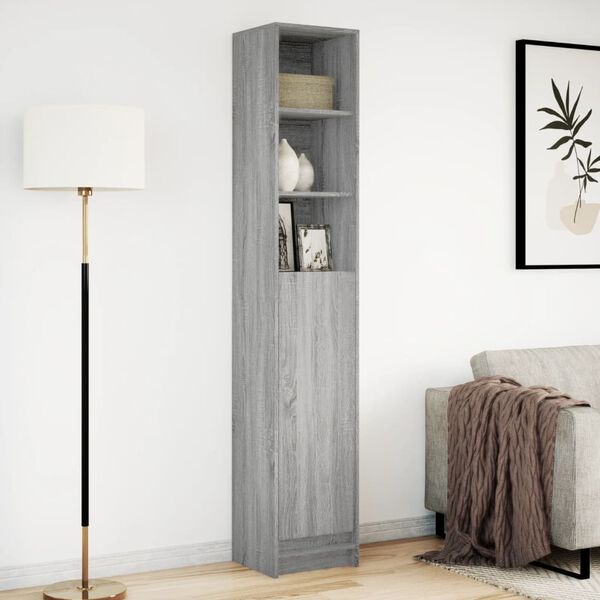 vidaXL Buffet avec LED sonoma gris 36x32,5x200 cm bois d'ing&eacute;nierie