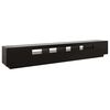 vidaXL Meuble TV avec lumi&egrave;res LED Noir 260x35x40 cm