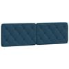 vidaXL Coussin de t&ecirc;te de lit bleu 160 cm velours