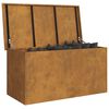 vidaXL Bo&icirc;te de Rangement Ext&eacute;rieure Rouill&eacute; 100 x 50,5 x 50 cm Acier