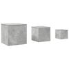 vidaXL Tables d'appoint 3 pcs Gris b&eacute;ton Bois d&rsquo;ing&eacute;nierie