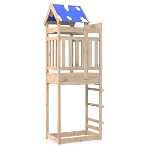 vidaXL Tour de jeu Marron 85 x 52,5 x 239 cm Pin massif