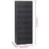 vidaXL Armoire de rangement de jardin avec 3 étagères Noir