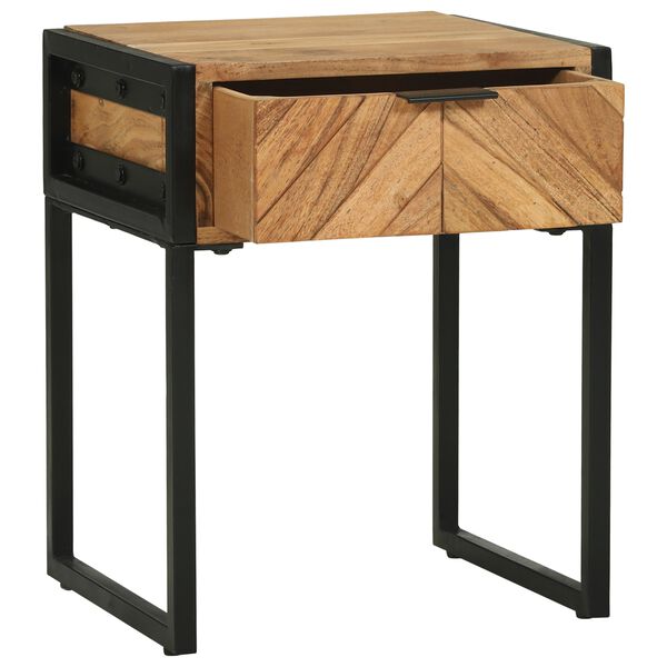 vidaXL Table de chevet avec tiroir Marron 40 x 35 x 50 cm