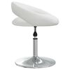 vidaXL Chaises pivotantes &agrave; manger lot de 2 blanc similicuir