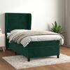 vidaXL Sommier &agrave; lattes de lit avec matelas Vert fonc&eacute; 90x200 cm