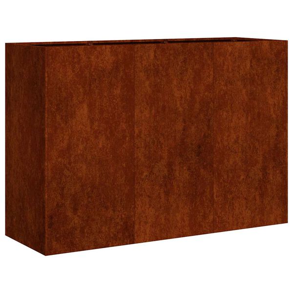 vidaXL Jardini&egrave;re rouill&eacute; 120x40x80 cm acier inoxydable