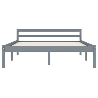 vidaXL Cadre de lit sans matelas gris bois de pin massif 120x200 cm