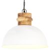 vidaXL Lampe suspendue industrielle Blanc Rond 42 cm E27 Manguier