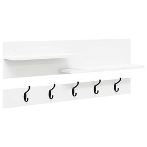 vidaXL Porte-manteau mural Montage mural Blanc 90 x 15 x 36 cm