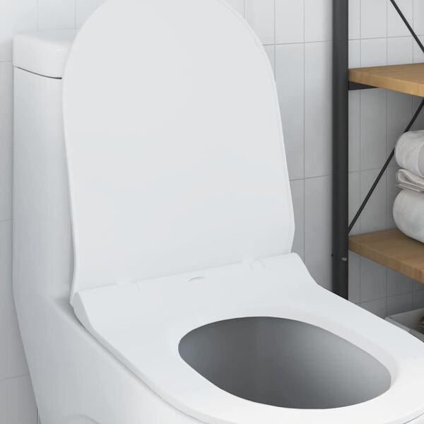 vidaXL Si&egrave;ge de toilette R&eacute;glable Blanc 48,5 x 36 x 5 cm Polypropyl&egrave;ne