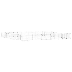 vidaXL Cage animaux de compagnie &agrave; 44 panneaux et porte Noir 35x35 cm