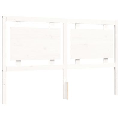 vidaXL Cadre de lit sans matelas blanc bois de pin massif