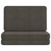 vidaXL Chaise pliable de sol Gris fonc&eacute; Tissu